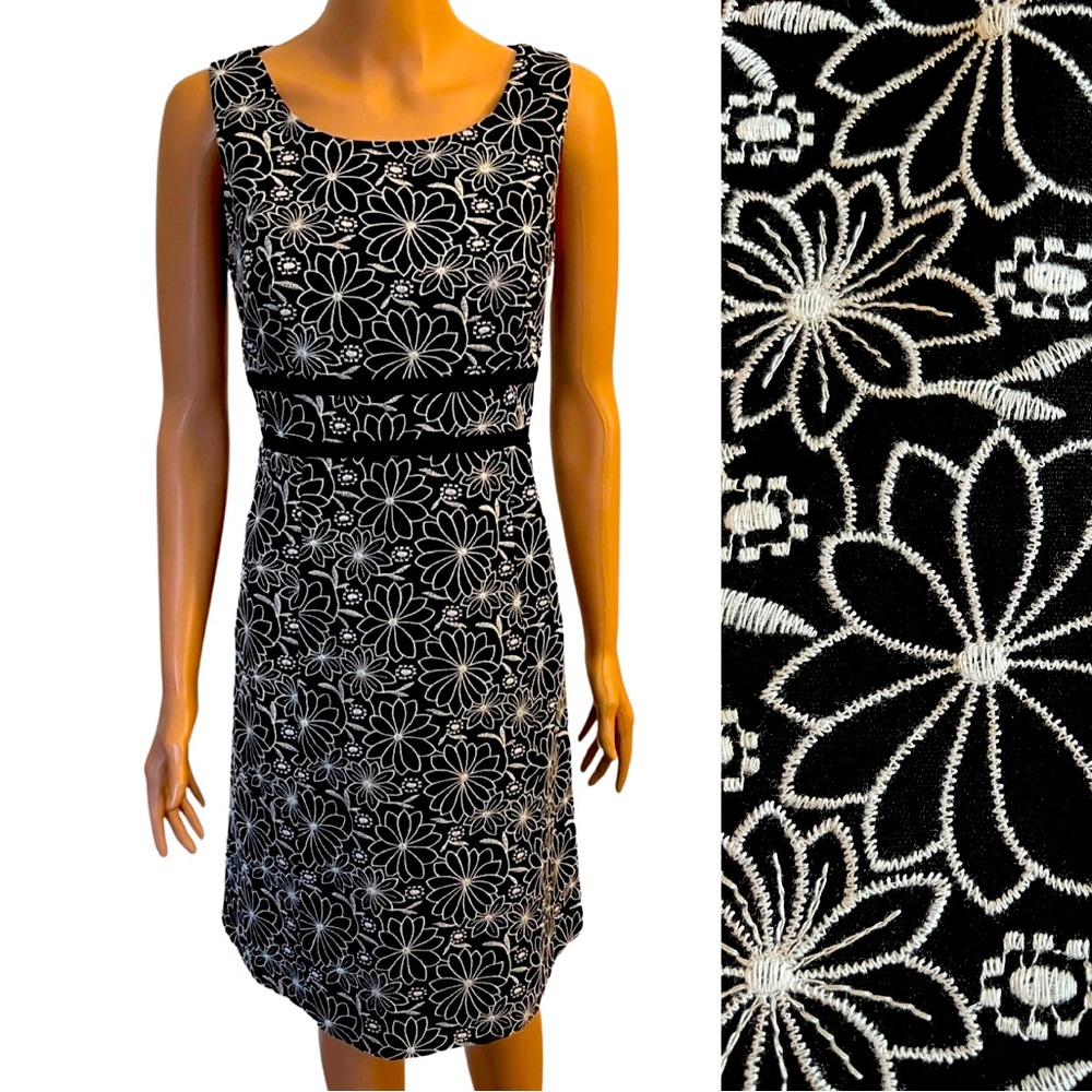 NWT Talbots black and white dress.